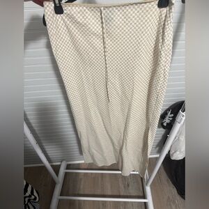 Wild Fable Beige Gingham Maxi Skirt